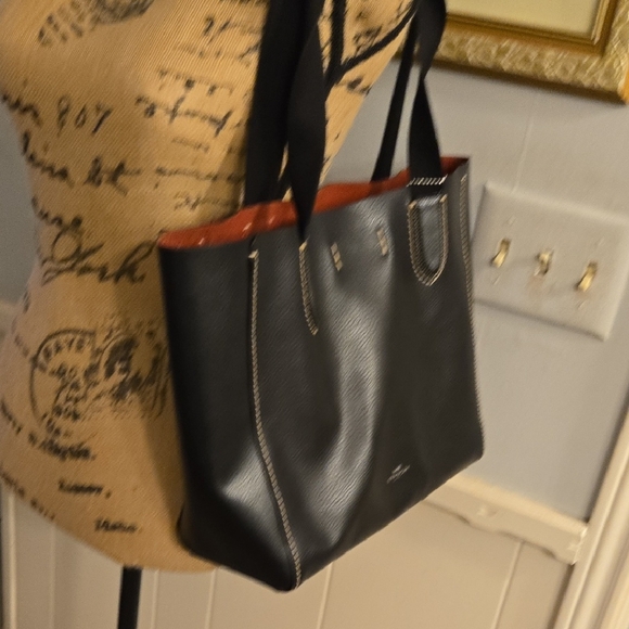 Coach Black Leather Structured Tote - Picture 4 of 4